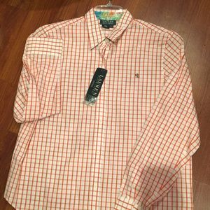 Long Sleeves Orange Check Polo